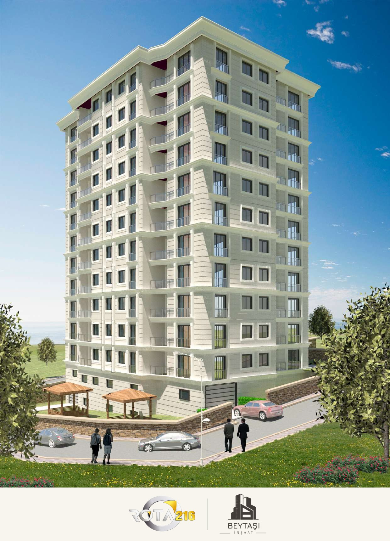Rota 216 Manzara Evleri dış cephe mimari görselleştirmesi